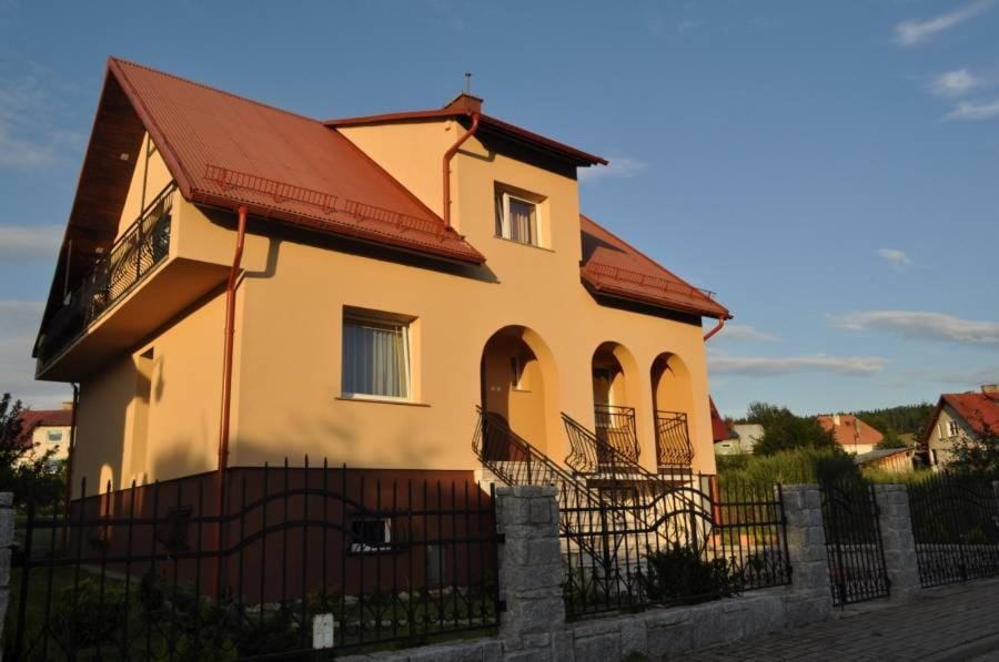 Facade/entrance, Summer, Floor plan, Sunset