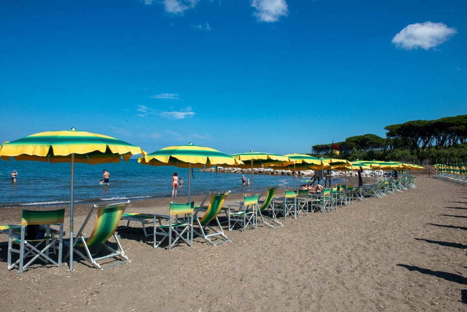 Beach, Sea view, sunbed