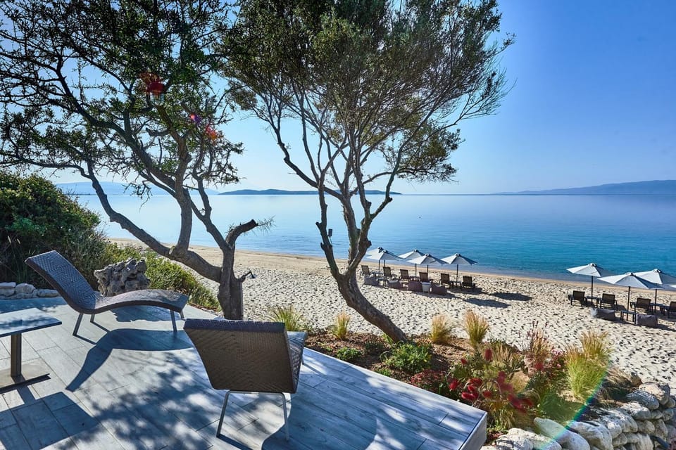 Beach, Sea view, sunbed