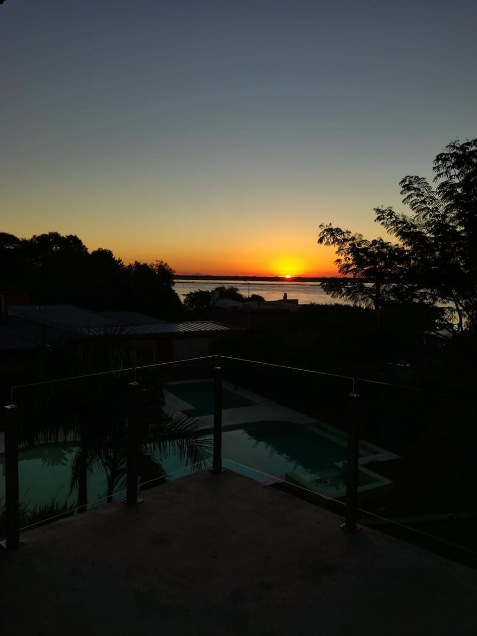 Natural landscape, View (from property/room), Balcony/Terrace, Pool view, Swimming pool, Sunset