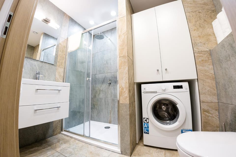 Shower, heating, washing machine