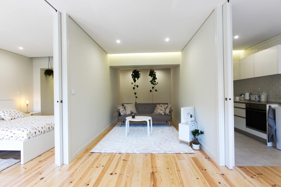 Kitchen or kitchenette, Living room, Bedroom