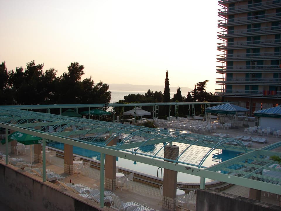 Pool view, Sunset