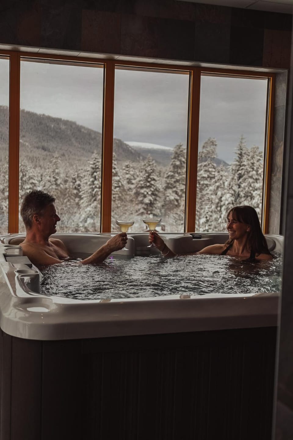Winter, Hot Tub, Hot Tub, Spa and wellness centre/facilities, Mountain view