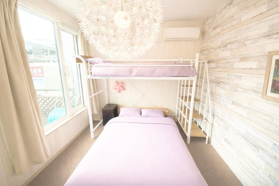 Bed, Bedroom, bunk bed, air conditioner