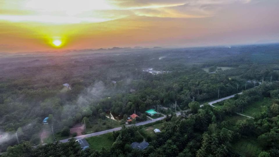 Property building, Neighbourhood, Bird's eye view, Sunset