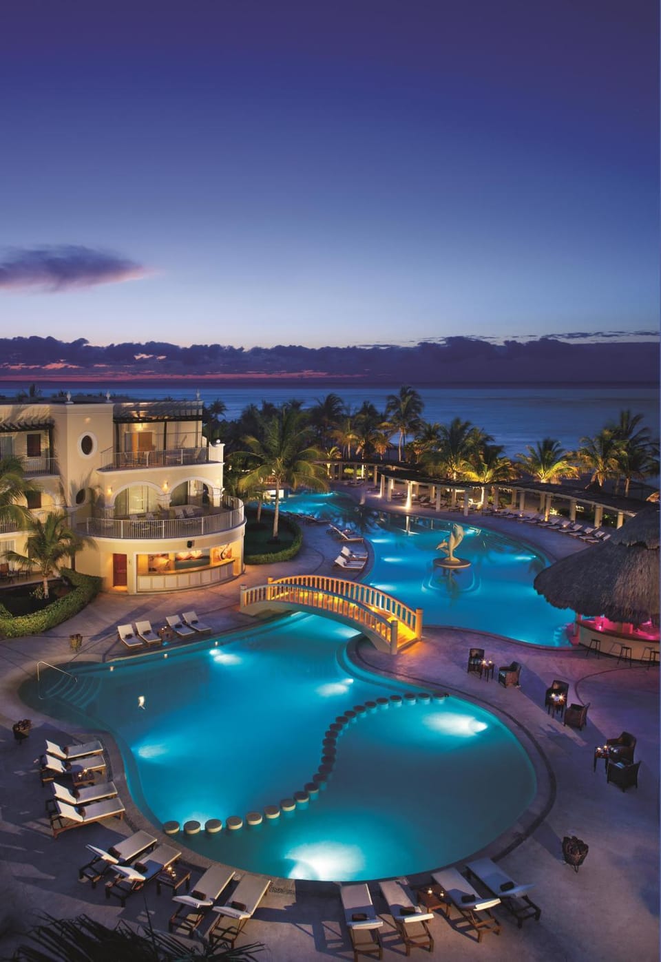 Night, Bird's eye view, Swimming pool, Swimming pool