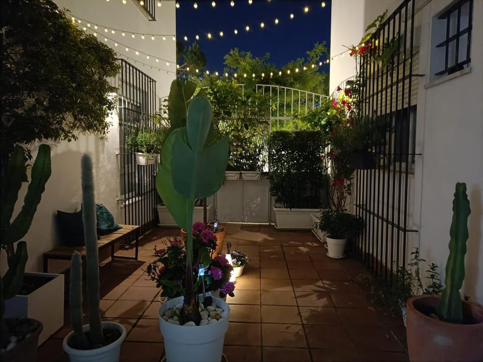 Patio, Lobby or reception, Garden view