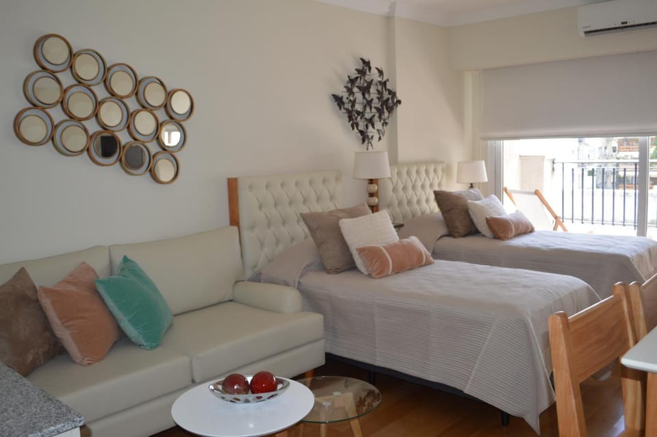 Bed, Seating area, Bedroom