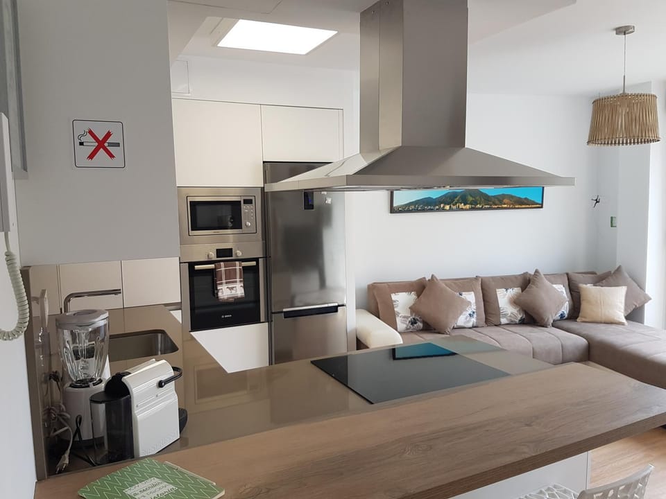Kitchen or kitchenette, Living room, Dining area