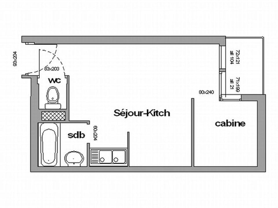 Studio cabine 4 pers, Animaux admis, Pied des pistes - FR-1-340-106 Cabin in Provence