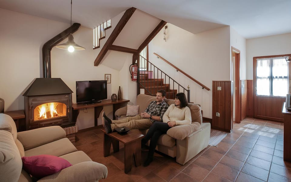 Living room, fireplace