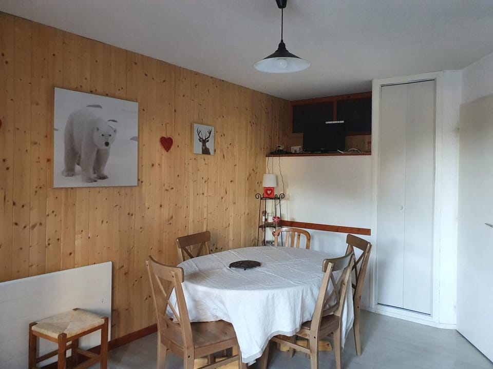 Studio cabine 4 pers avec balcon et TV, animaux acceptés, Valloire - FR-1-263-294 Cabin in Auvergne-Rhône-Alpes