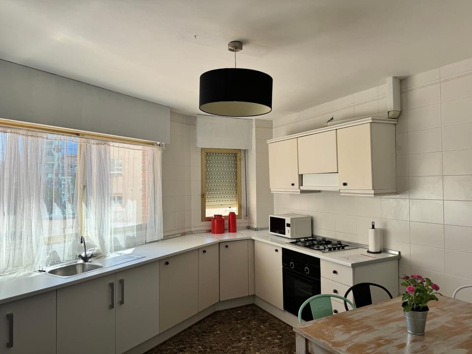 City view, stove, kitchen