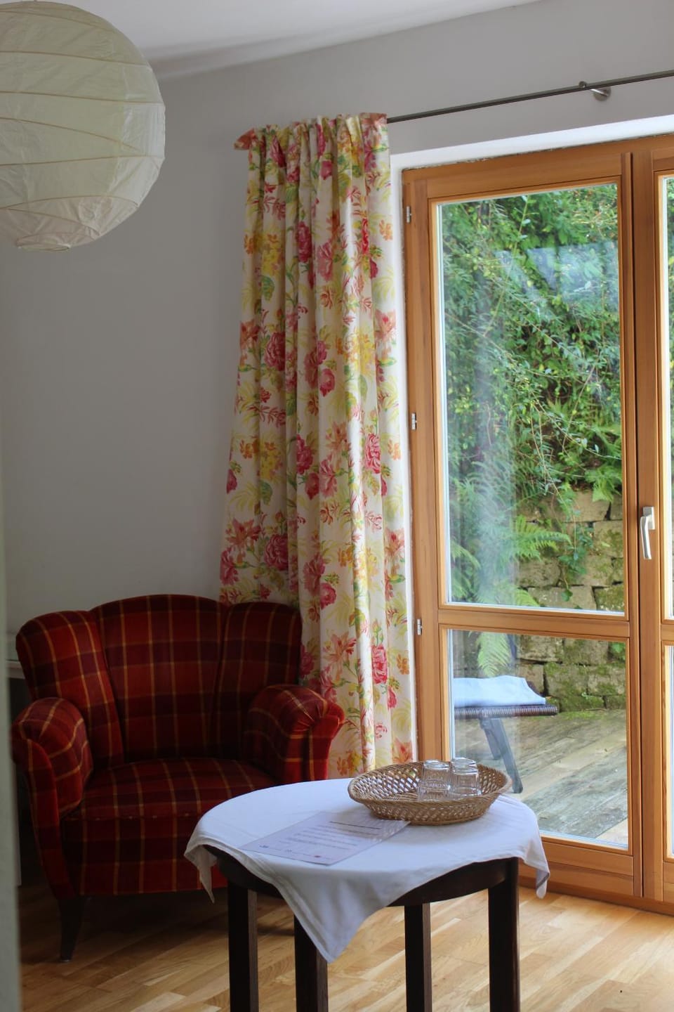 Living room, Seating area, Garden view