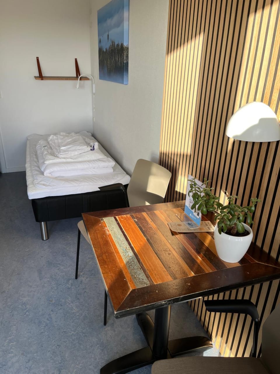 Bed, Seating area, Bedroom