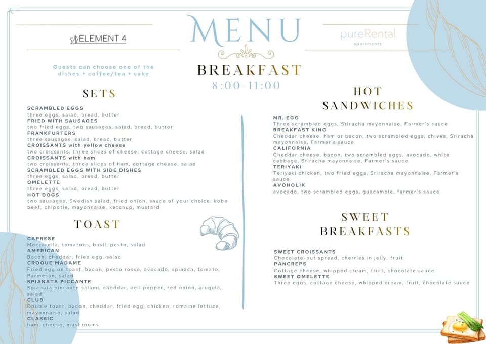 Restaurant/places to eat, Breakfast