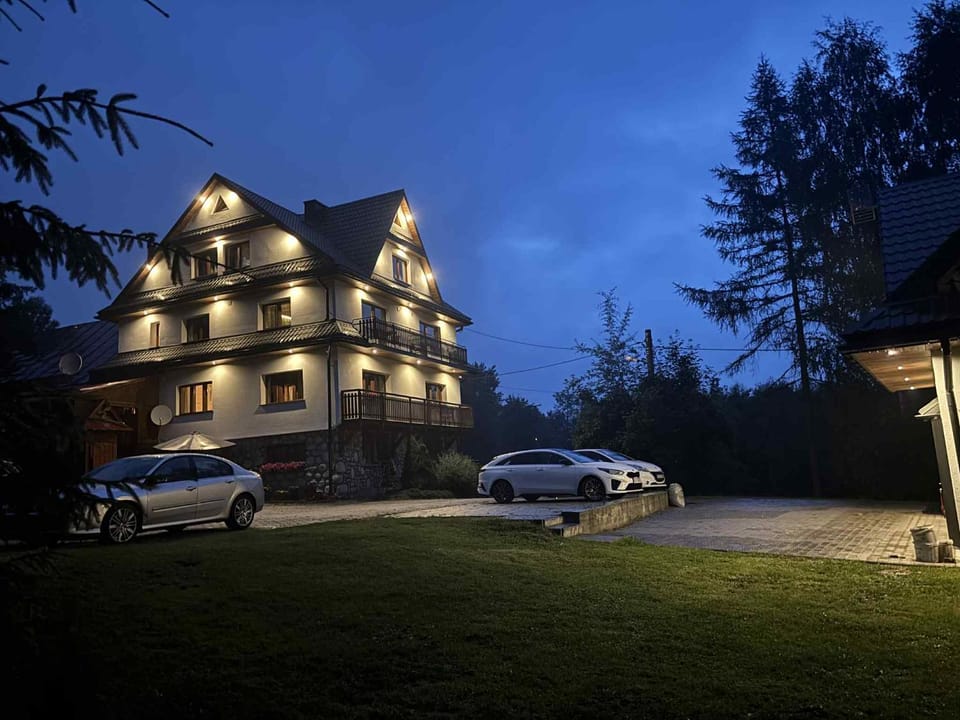 Property building, Night, Parking
