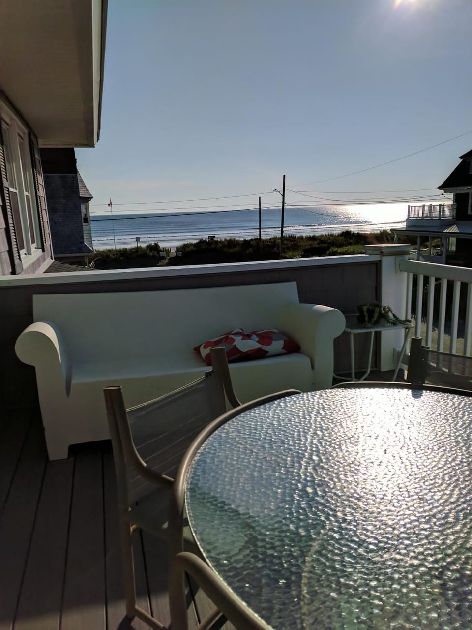 Balcony/Terrace, Living room, Beach, Sea view
