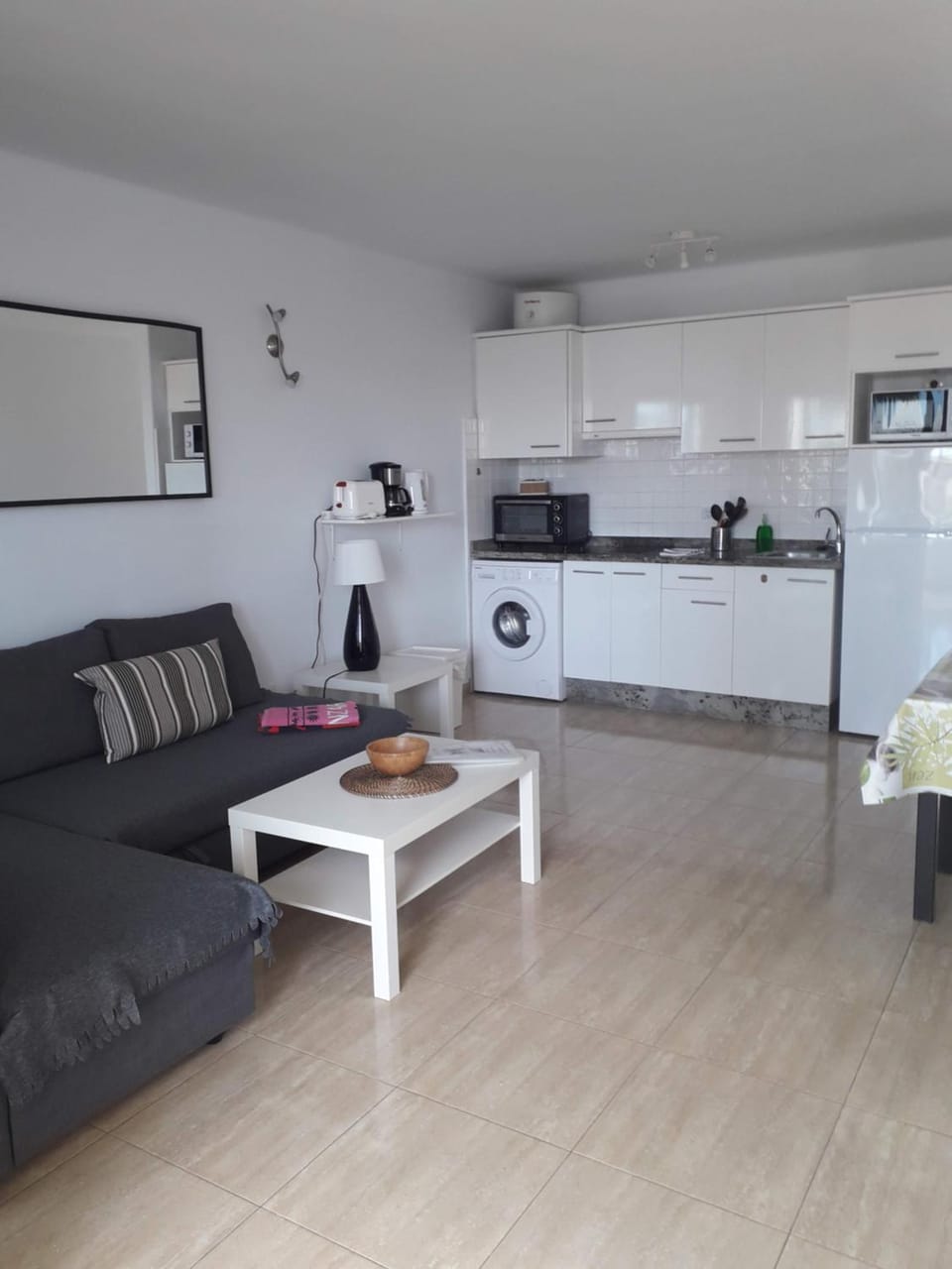 Living room, kitchen