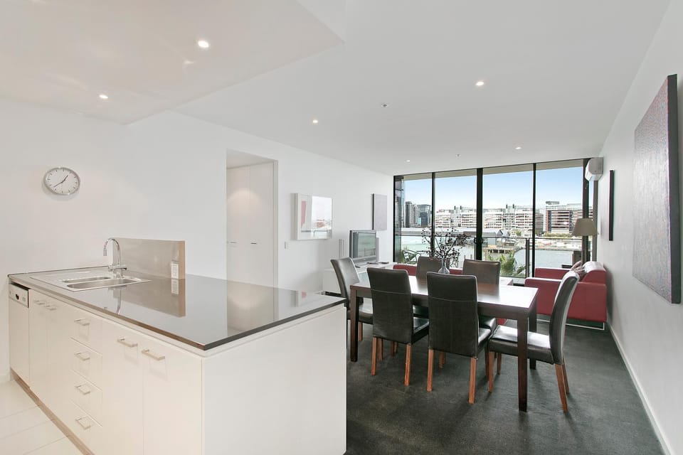 Kitchen or kitchenette, Living room, Dining area