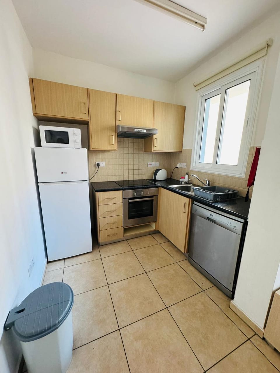 Kitchen or kitchenette, dishwasher, oven, stove