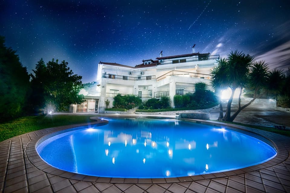 Night, Swimming pool, Swimming pool