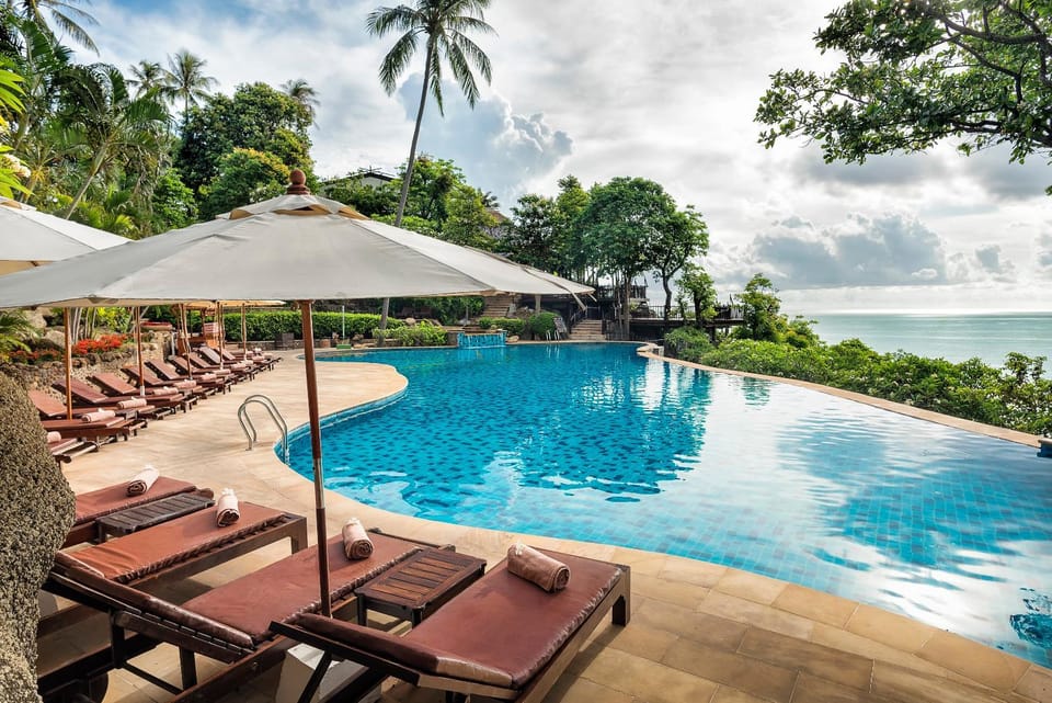 Pool view, Sea view, Swimming pool