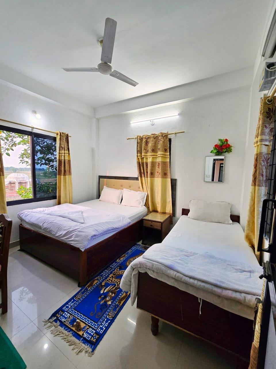 Bed, Photo of the whole room, Bedroom, air conditioner