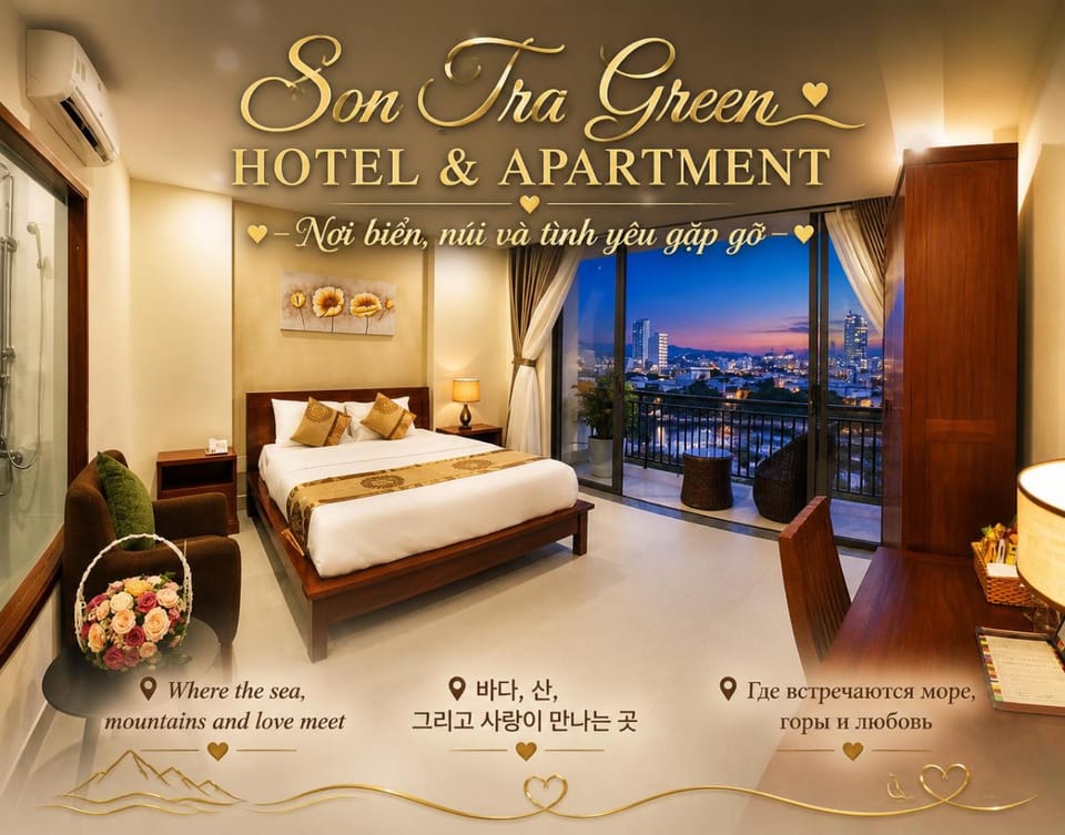Son Tra Green Hotel & Apartment - near the My Khe beach, Son Tra Peninsula, Linh Ung Pagoda Hotel in Da Nang