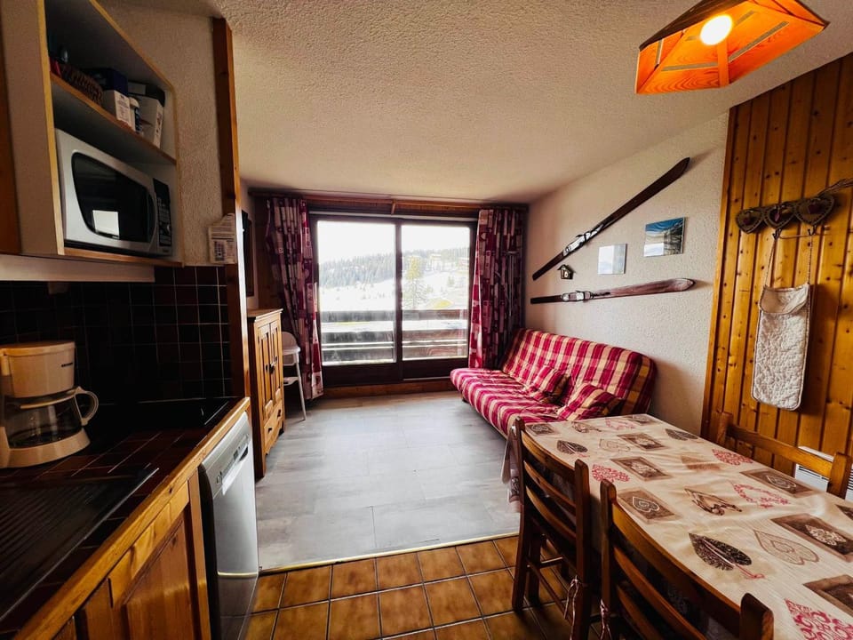 Studio cabine aux Saisies, plein sud, animaux admis - FR-1-293-169 Cabin in Villard-sur-Doron