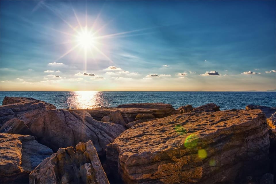 Hiking, Sea view, Sunset