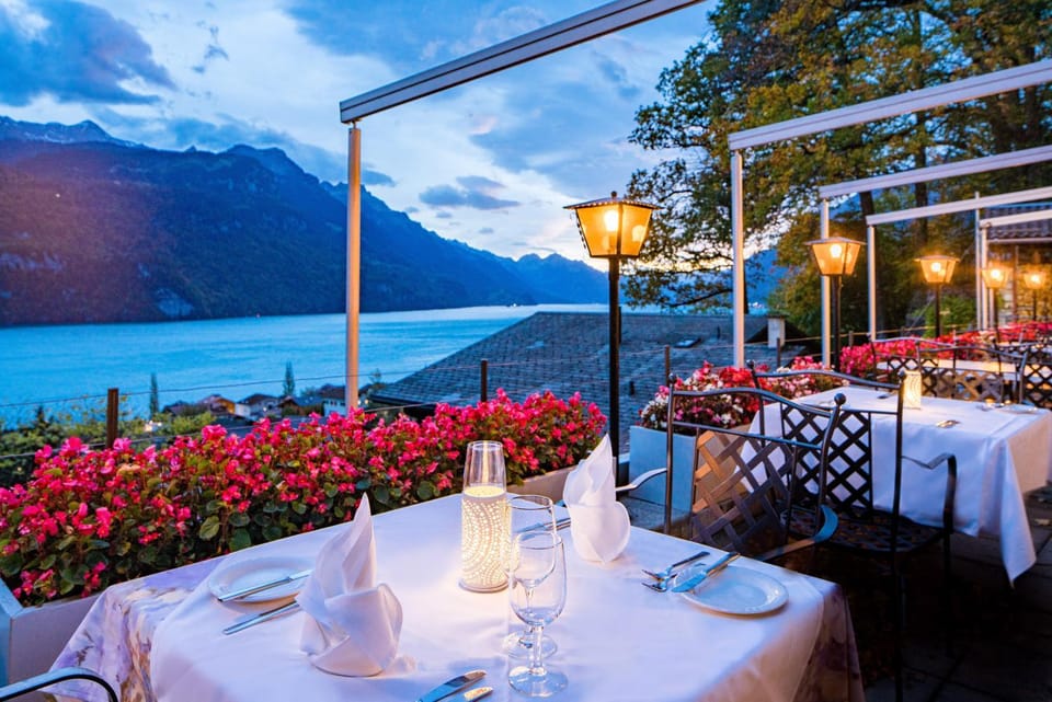 Restaurant/places to eat, Lake view, Mountain view, Sunset
