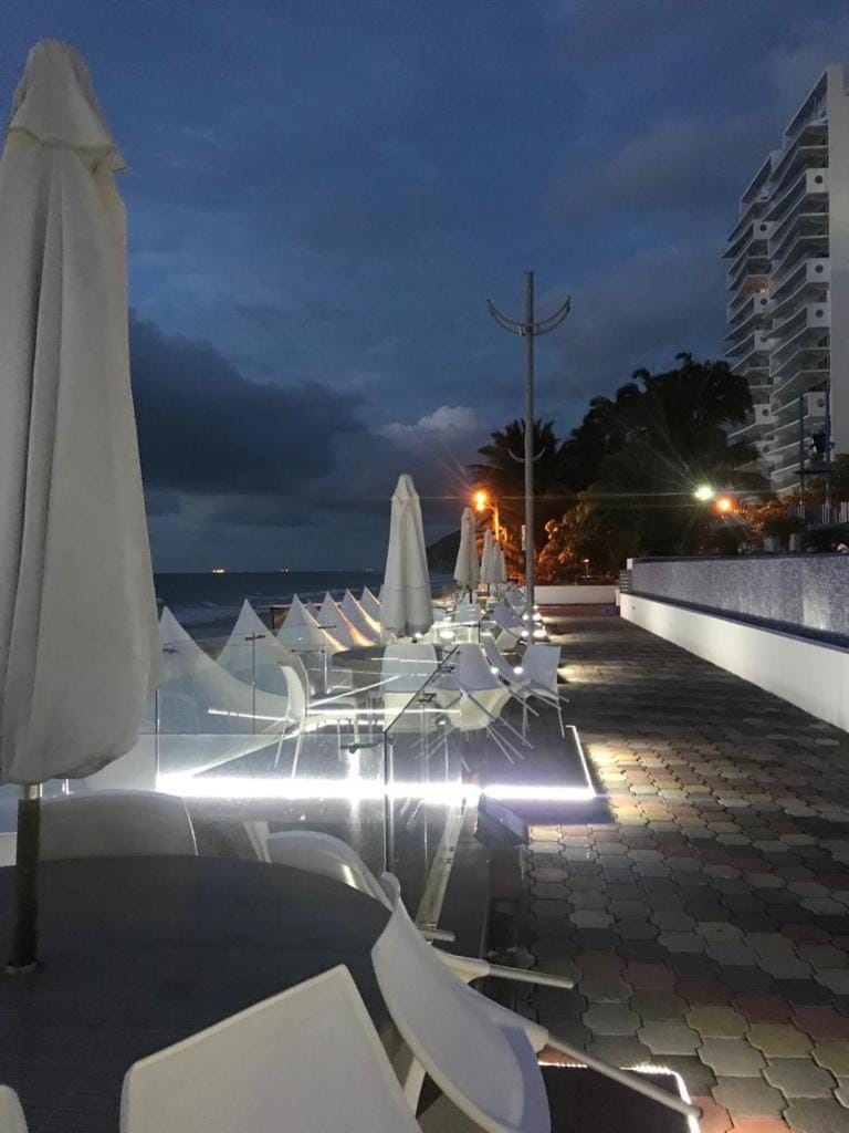 Night, Natural landscape, Pool view, Sea view, Swimming pool