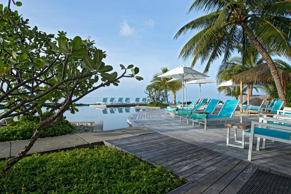 Pool view, Sea view, Swimming pool, sunbed