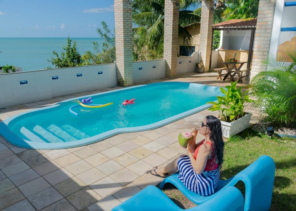 Day, Natural landscape, Garden, Garden view, Pool view, Sea view, Swimming pool, sunbed