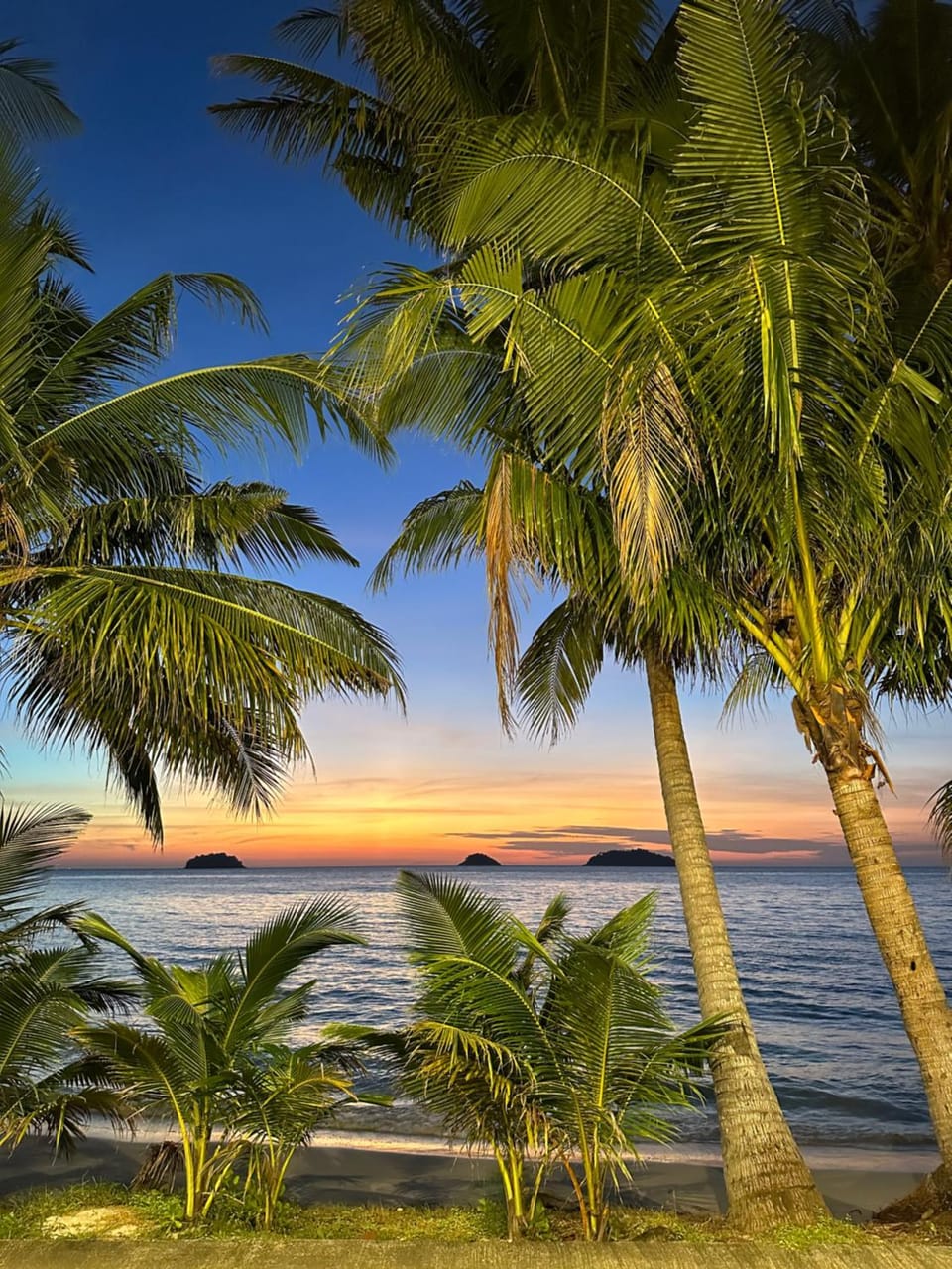 Beach, Sea view, Sunset