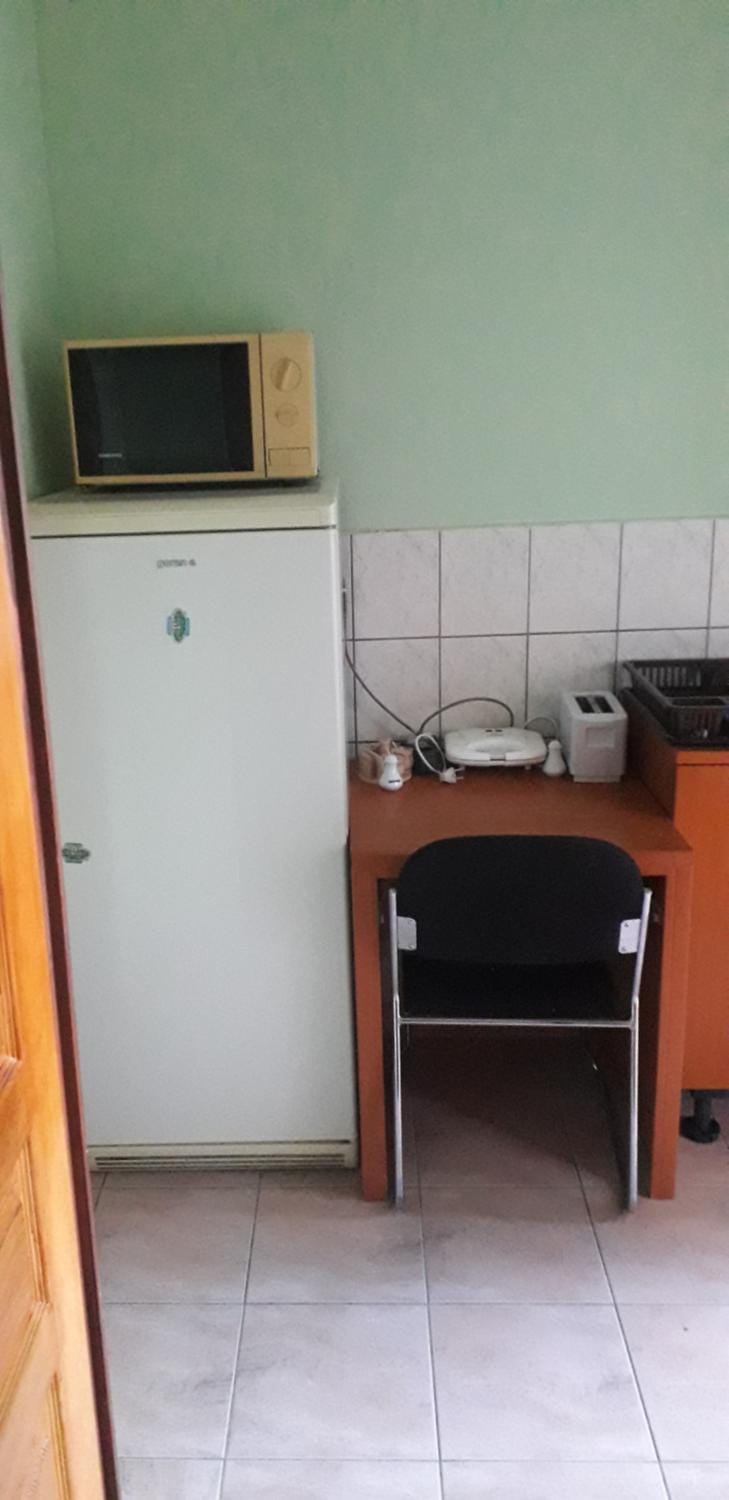 Kitchen or kitchenette, minibar