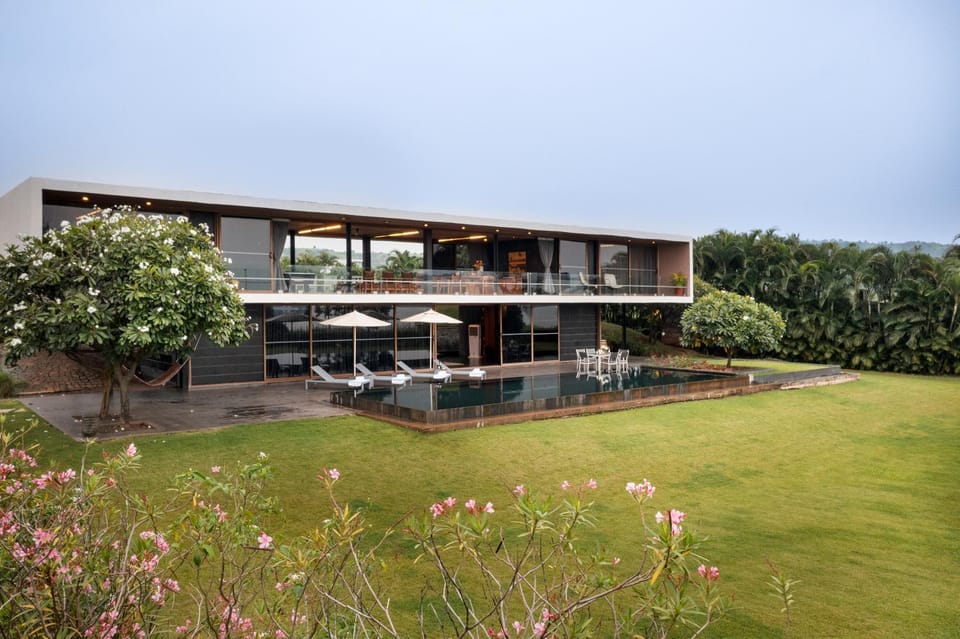 Property building, Natural landscape, Garden view, Pool view