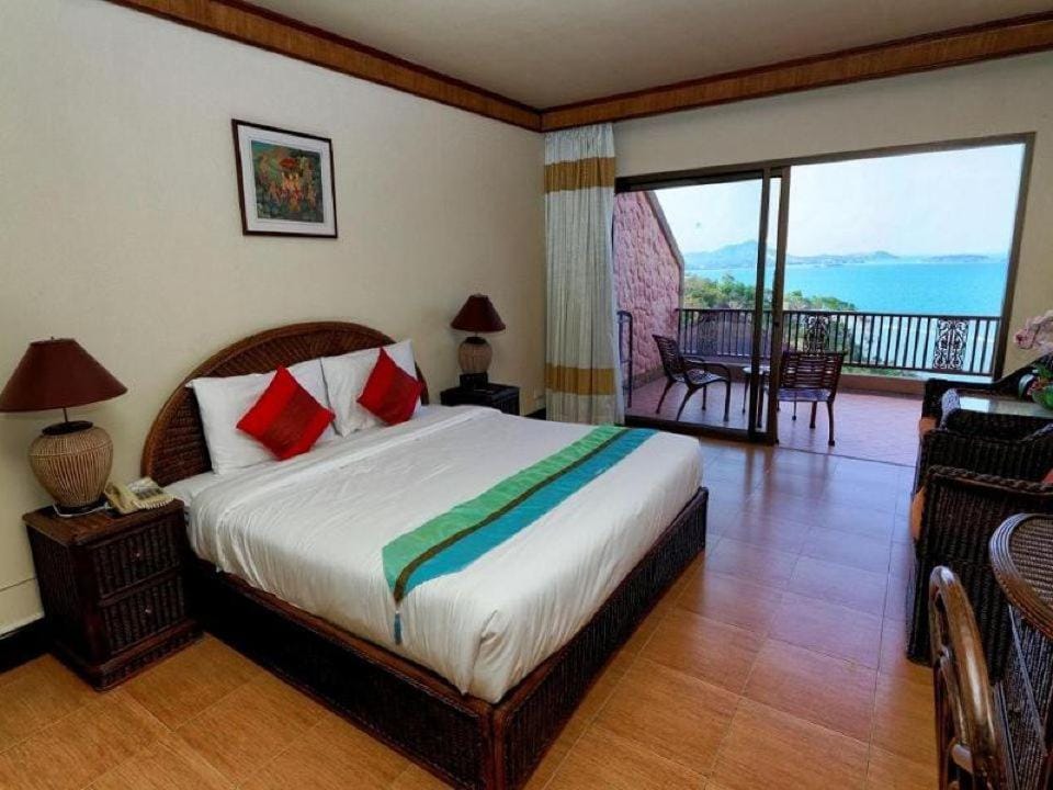 Bed, Balcony/Terrace, Photo of the whole room, Sea view