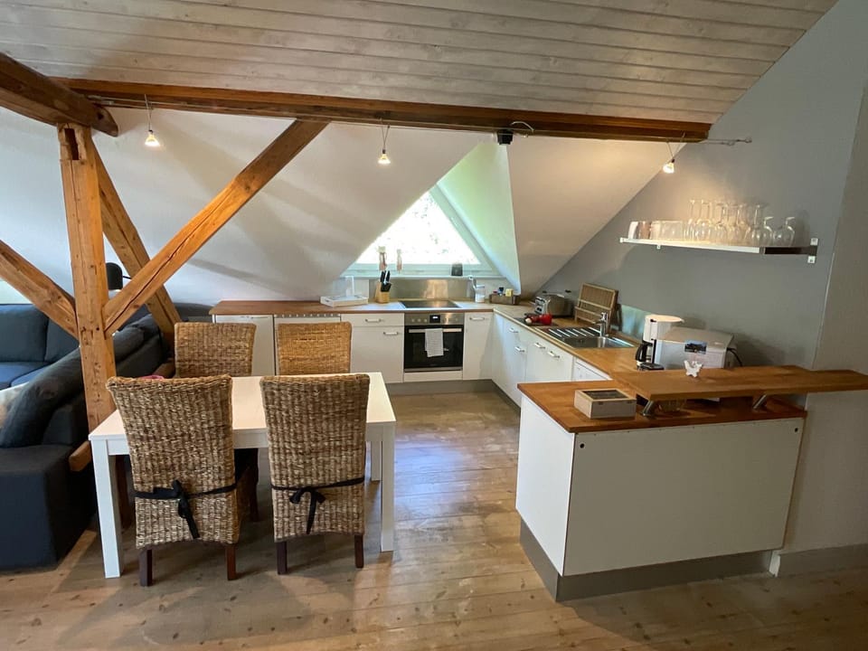 Coffee/tea facilities, Kitchen or kitchenette, Dining area, dishwasher, minibar, stove, toaster