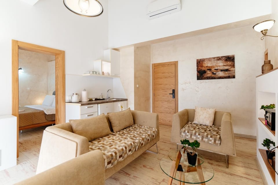 Bed, Kitchen or kitchenette, Living room, Photo of the whole room, Decorative detail, Seating area, Bedroom