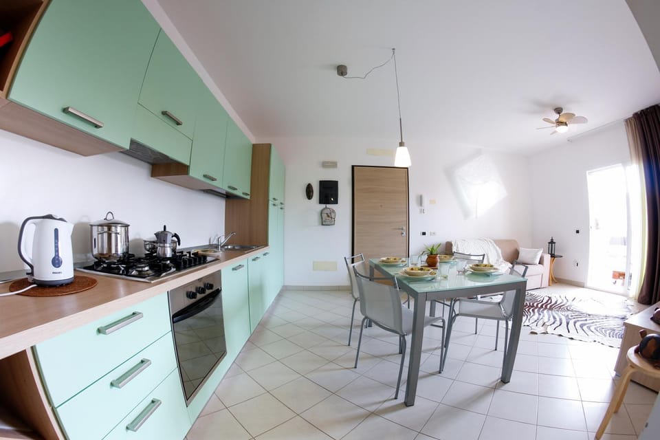 Kitchen or kitchenette, Living room, Dining area