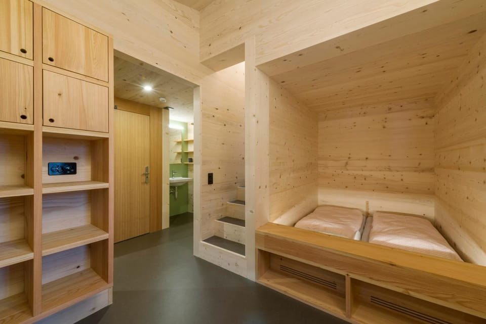 Shower, Toilet, Bed, Bathroom, Photo of the whole room, Bedroom, wardrobe