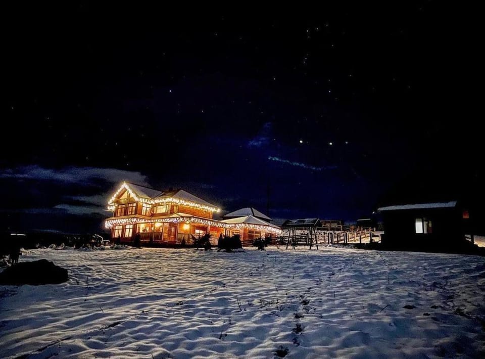 Property building, Night, Natural landscape, Winter