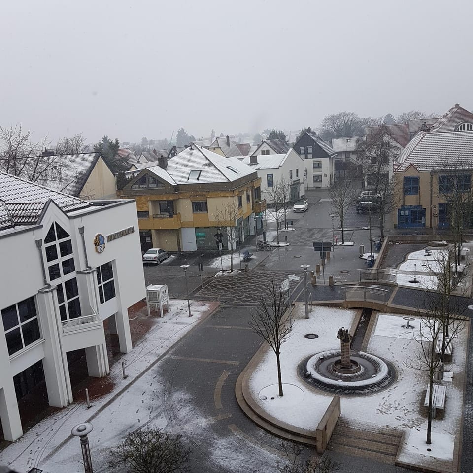 Winter, City view, Street view