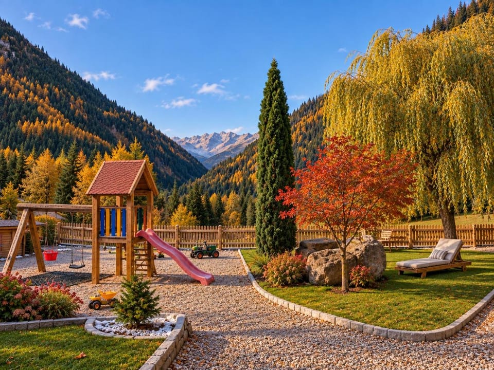 Children play ground, Garden, Autumn