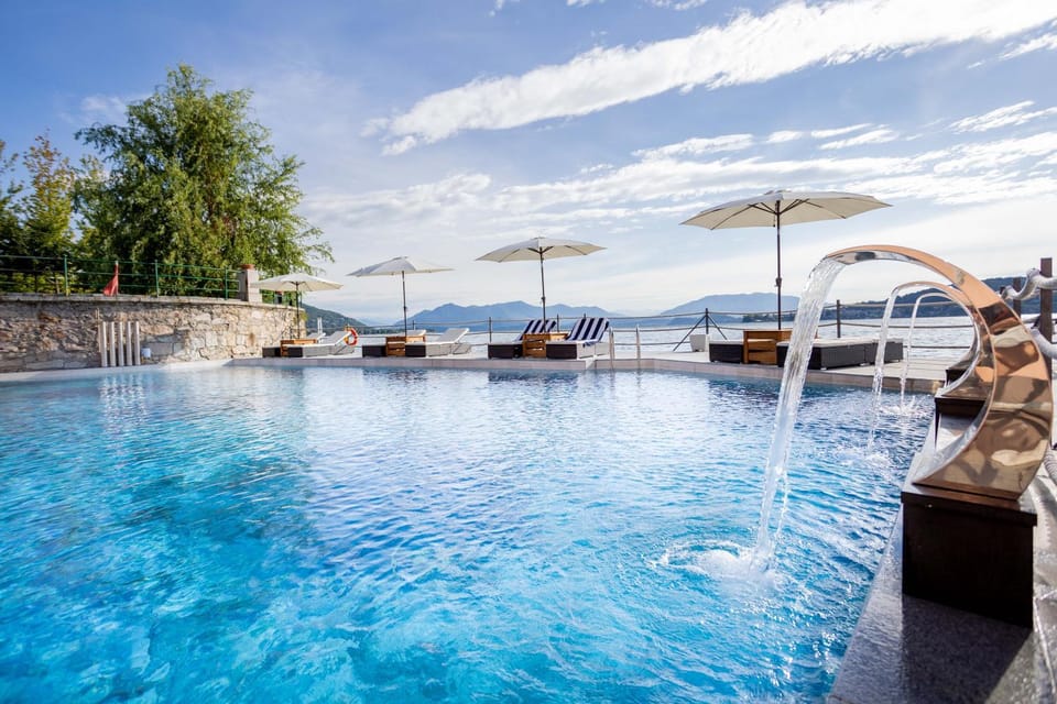 Natural landscape, Pool view, Swimming pool, sunbed