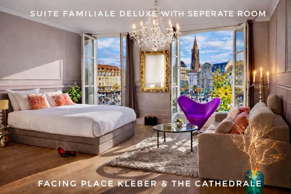 Bed, Living room, Landmark view