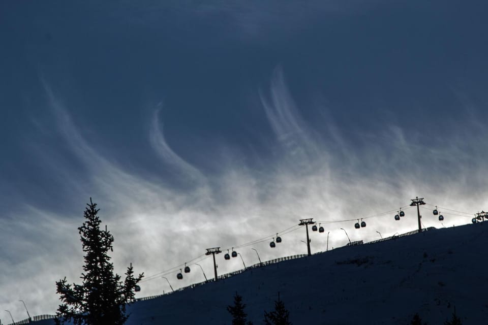Natural landscape, Winter, Skiing